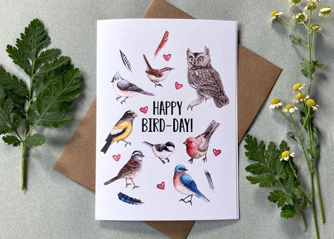 CARD - Happy Bird-Day Lucinda Rowe