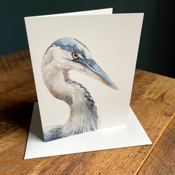 Great Blue Heron - Blank Note Card