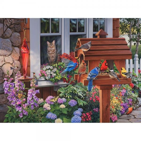 PUZZLE - 1000 - Window Cat Birdwatcher