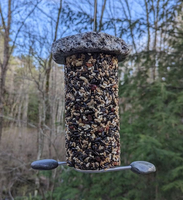 Granite Seed Cylinder Bird Feeder