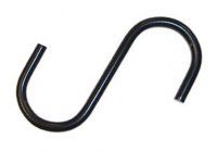 S Hook - Black, Size: 4&quot;