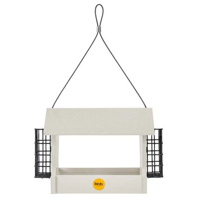 Recycled Hopper w/Suet Sea Salt White