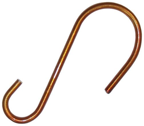 S  Hook Copper Tint - Light Duty, Size: 3"