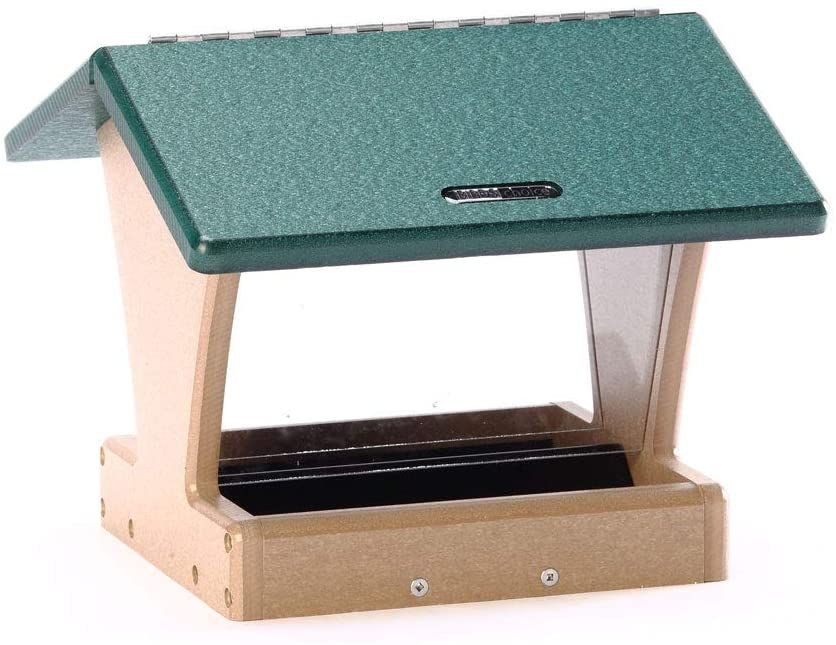 Hopper Feeder Brown and Green 4 Qt