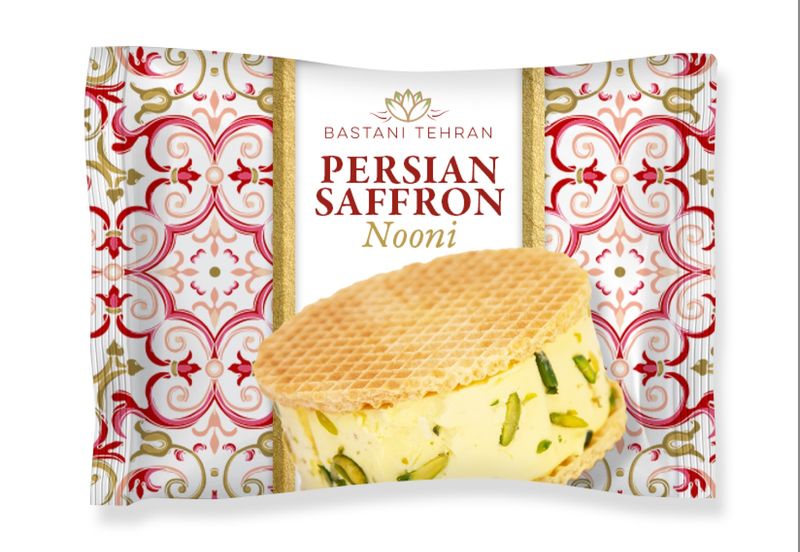 Nooni Persian Saffron Eis Creme Waffel