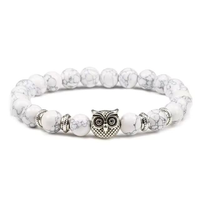 Owl Head Natural White Store Bracelet