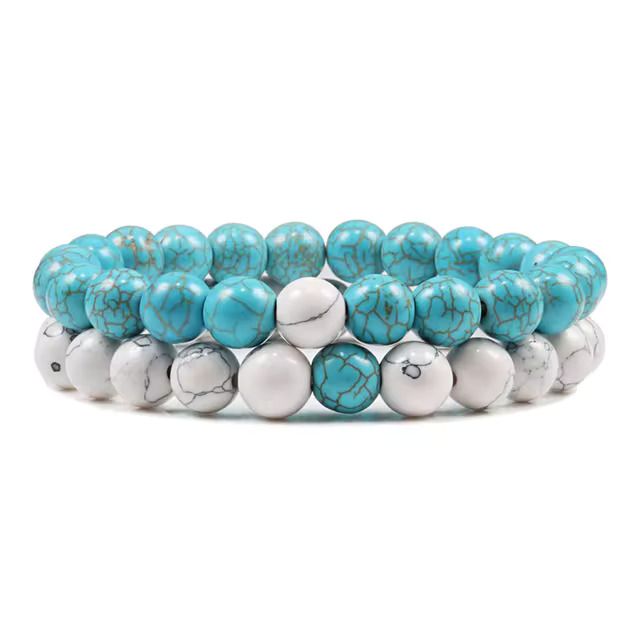 Natural Stone Couple Bracelet