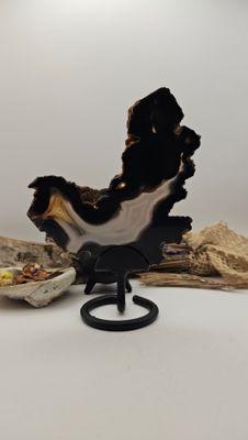 Agaat plak op standaard - 107 gram - A