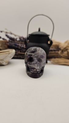Chevron Amethist skull - 70 gram