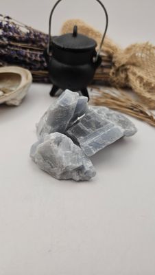 Blauwe Calciet ruw - 30-35 gram
