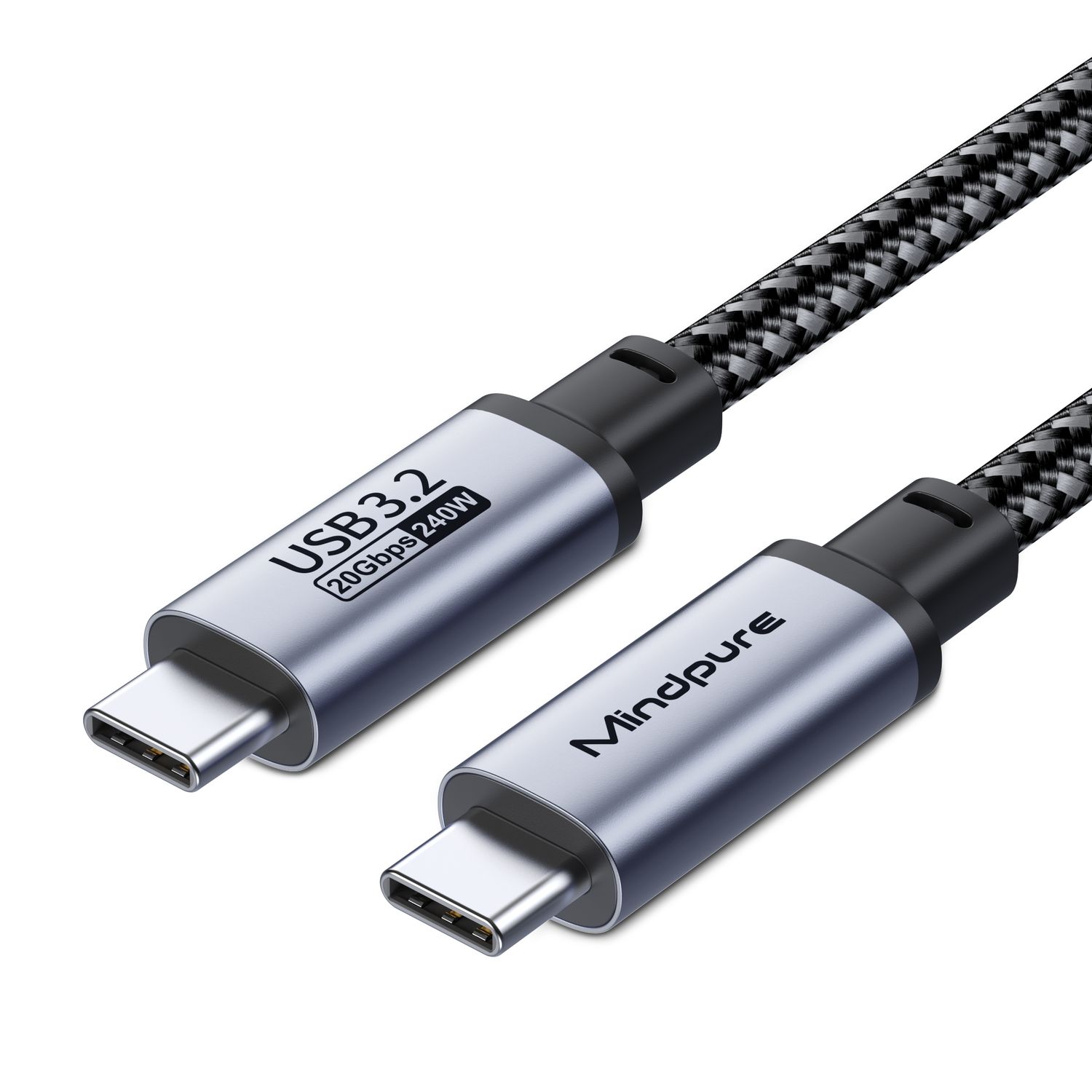 Mindpure Bio USB4 40Gbps Gen3 Type-C Cable USB 4 Gen 3 Male to Male Cable 8K 100W PD Compatible with USB3.1/3.2 Thunderbolt 3