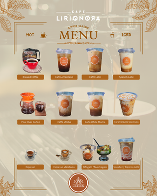 Coffee Classic Menu