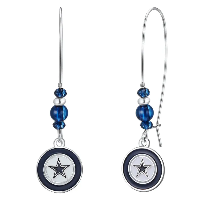 Nfl Dallas Cowboys Kidney Wire Hook Earrings