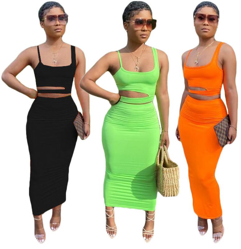 Hollow Skirt Suit Two-Piece Set