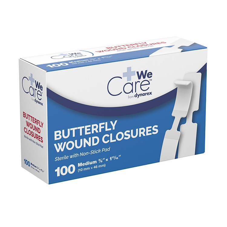 Skin Closure Strip Secure Strip™ 3/8 X 1-13/16 Inch Plastic Butterfly Closure White, Box of 100