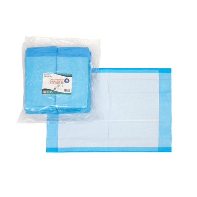 Disposable Underpad Dynarex® 23 X 36 Inch Fluff Light Absorbency. Bag of 50