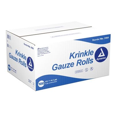 Fluff Bandage Roll Dynarex® 4-1/2 Inch X 4-1/10 Yard 6-Ply Sterile 1 per Pouch. Case of 100