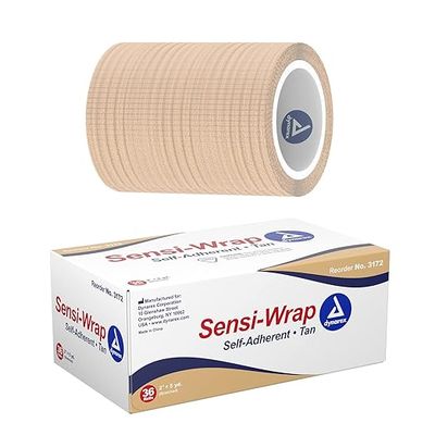 Dynarex® Cohesive Bandage Sensi-Wrap 2 Inch X 5 Yard Self-Adherent Closure Tan Non Sterile Standard Compression. Case of 36