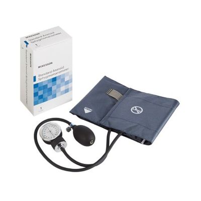 Aneroid Sphygmomanometer Unit McKesson Brand Large Adult Cuff Nylon Cuff 34 - 50 cm Pocket Aneroid, Navy Blue