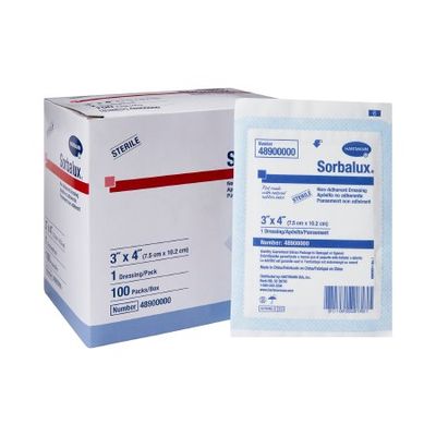 Non-Adherent Dressing Sorbalux® 3 X 4 Inch Sterile, Box of 100