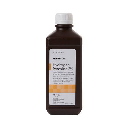 Hydrogen Peroxide 3% Antiseptic McKesson Brand Topical Liquid 16 oz. Bottle