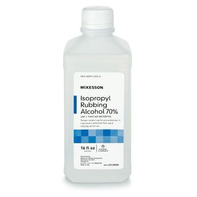 McKesson Isopropyl Rubbing Alcohol 70%, First Aid Antiseptic. 16 oz. Bottle