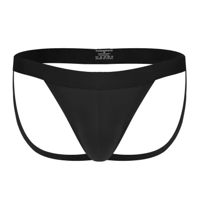 Men&#39;s Athletic Supporter / Jock Straps Sexy Breathable Workout Underwear Classic Style Boxer. Made Nylon Knitted Waist. Black