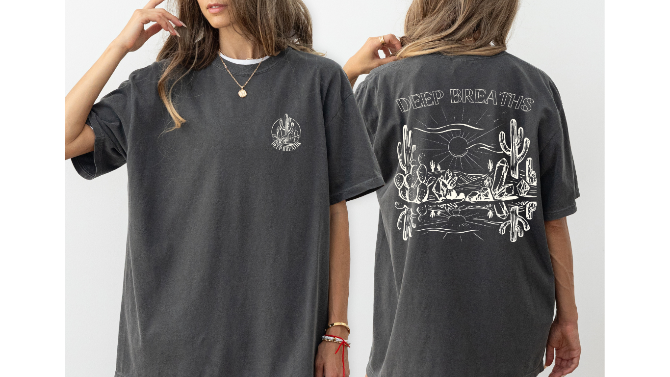 Deep Breaths Comfort Colors TEE in PEPPER