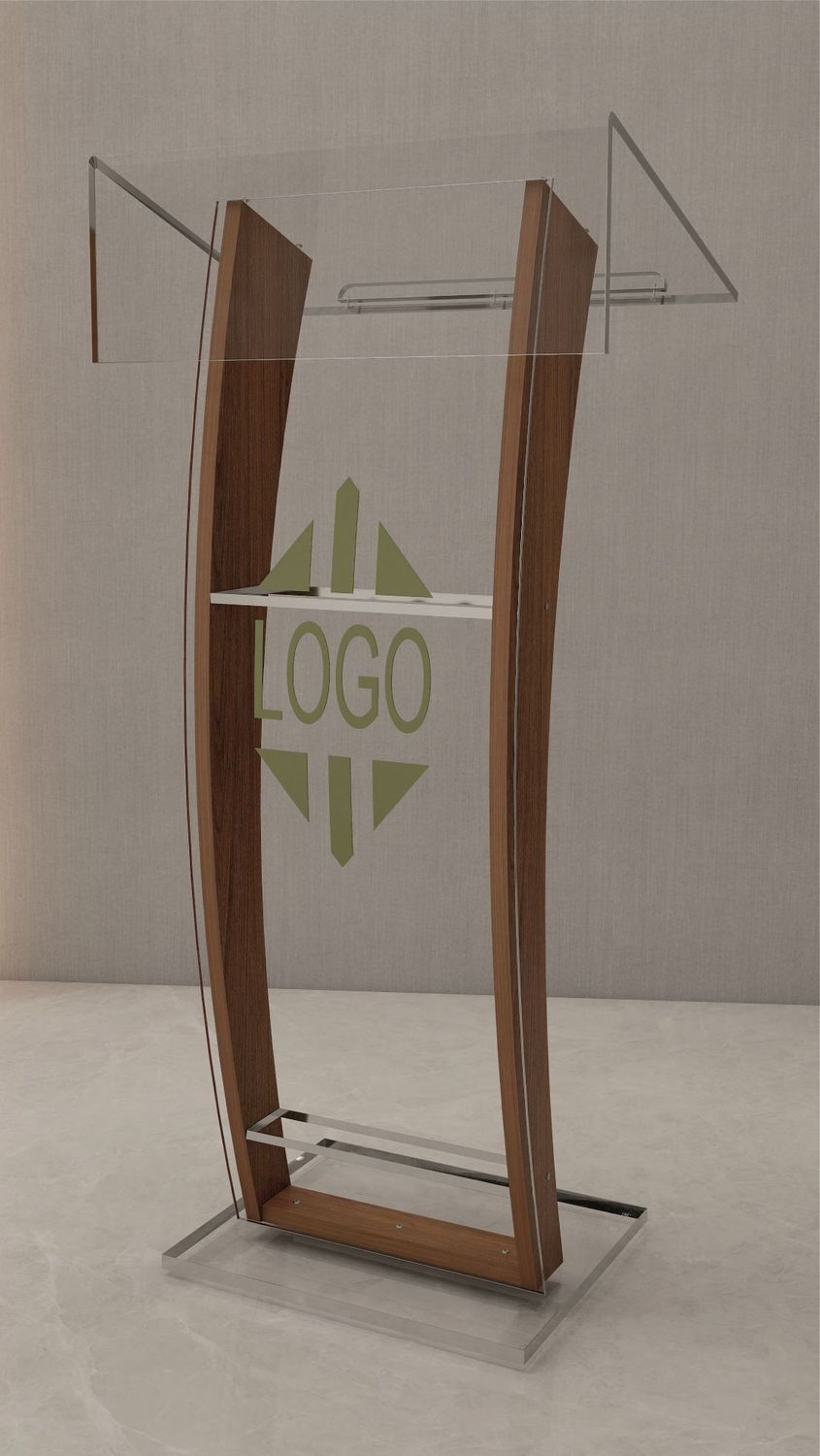 Atril de madera y metacrilato