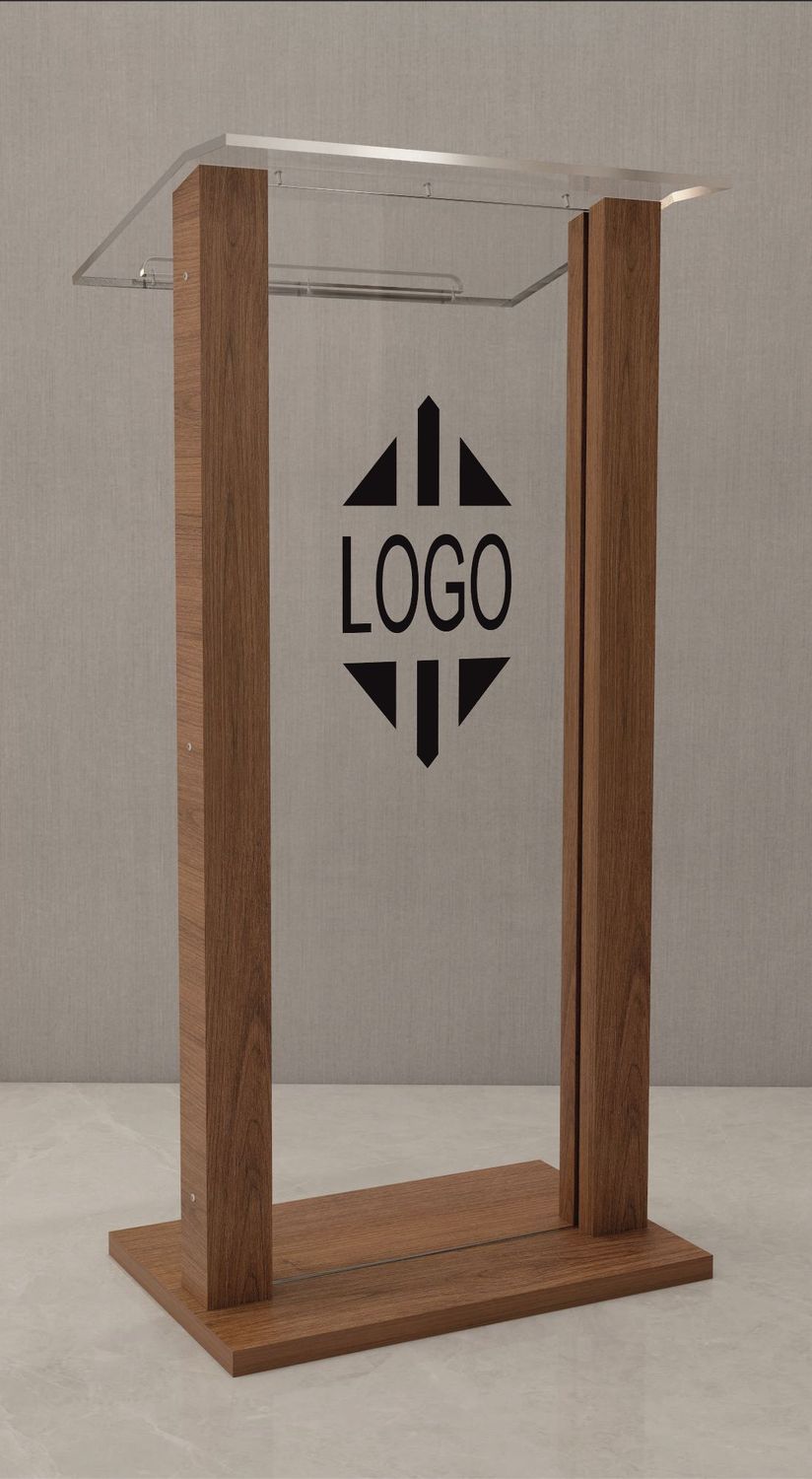 Atril de madera y metacrilato