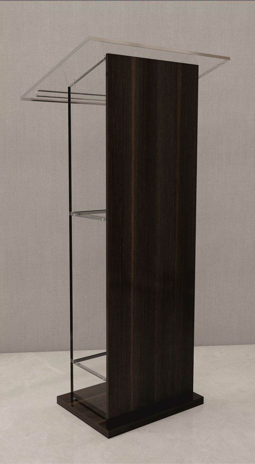 Atril de metacrilato y madera