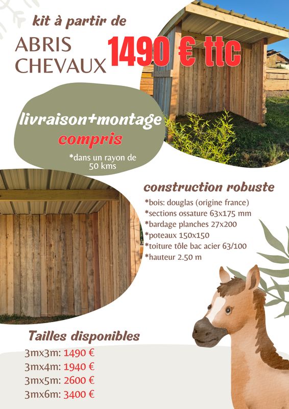 KIT ABRI CHEVAUX à partir de