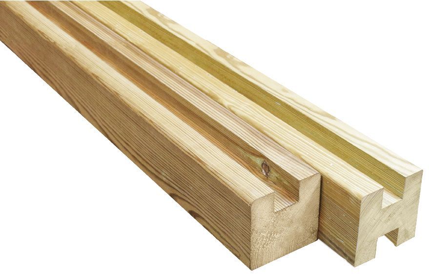 Poteau de départ/fin bois 90x90 L2.40m