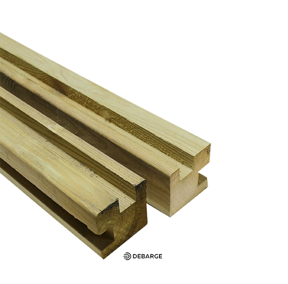 Poteau d'angle bois 90x90 L2.40m
