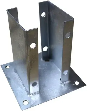 Pied de poteau en H en acier galvanisé