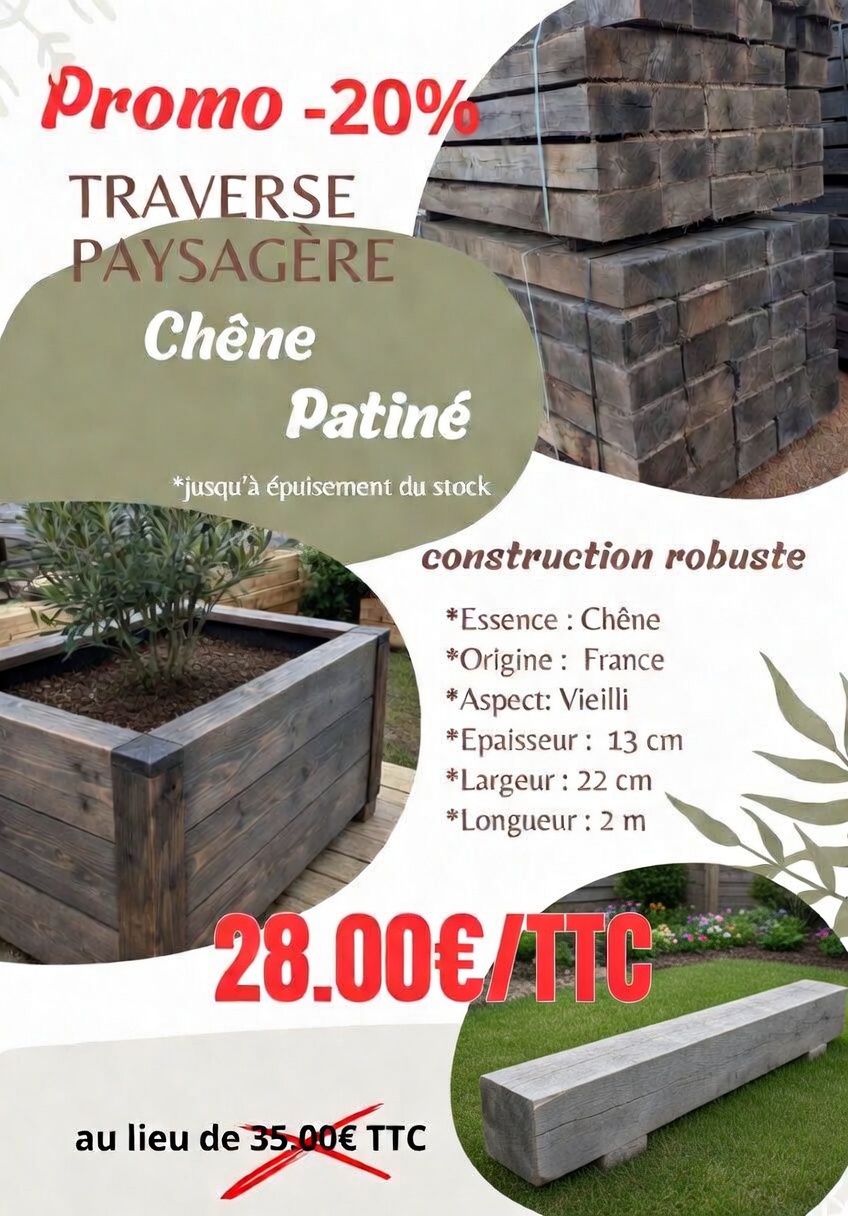 Promo Traverse en chêne patinée