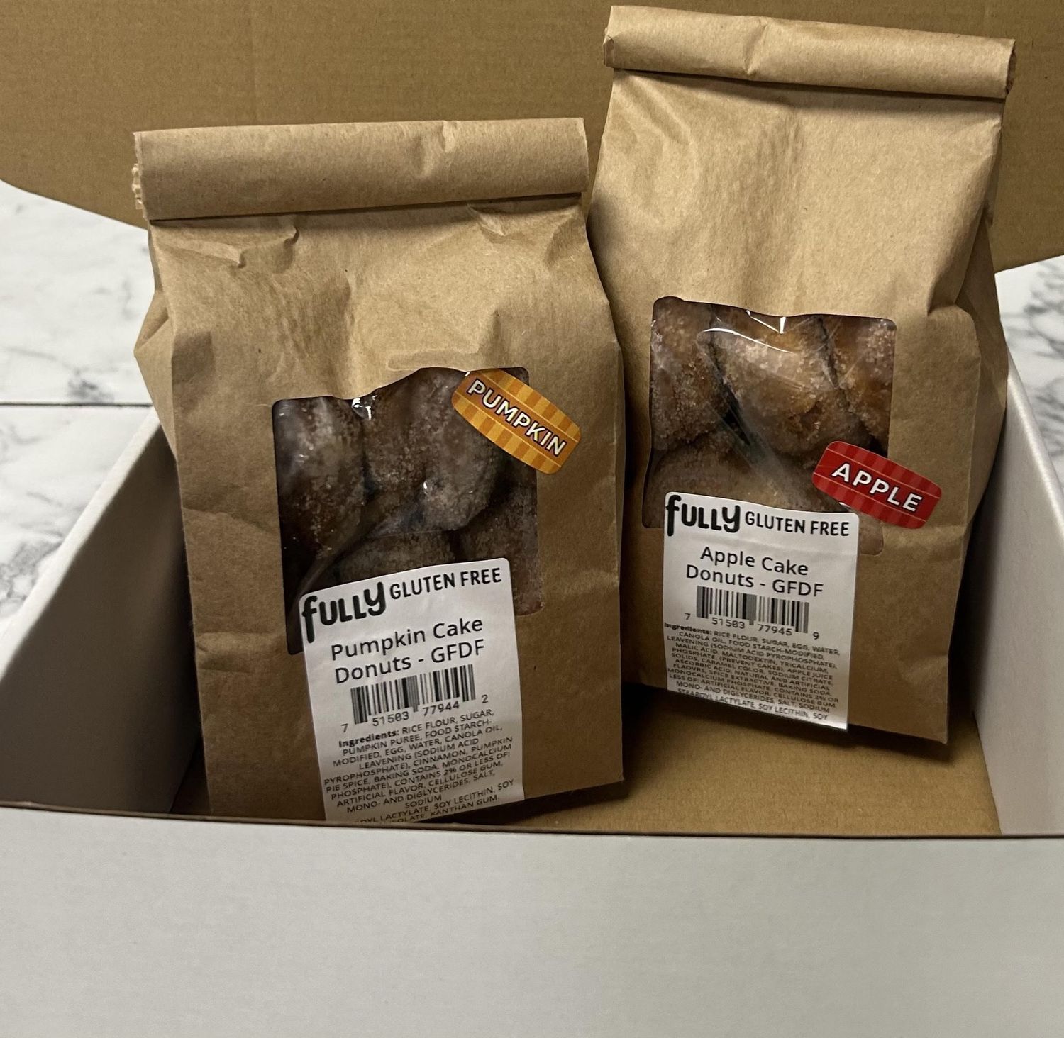 GFDF Apple &amp; Pumpkin Donut Box FOR SHIPPING