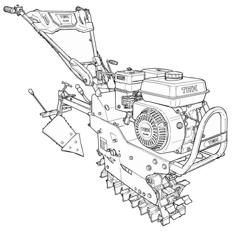 Motocultivador TEX 7HP com esteira