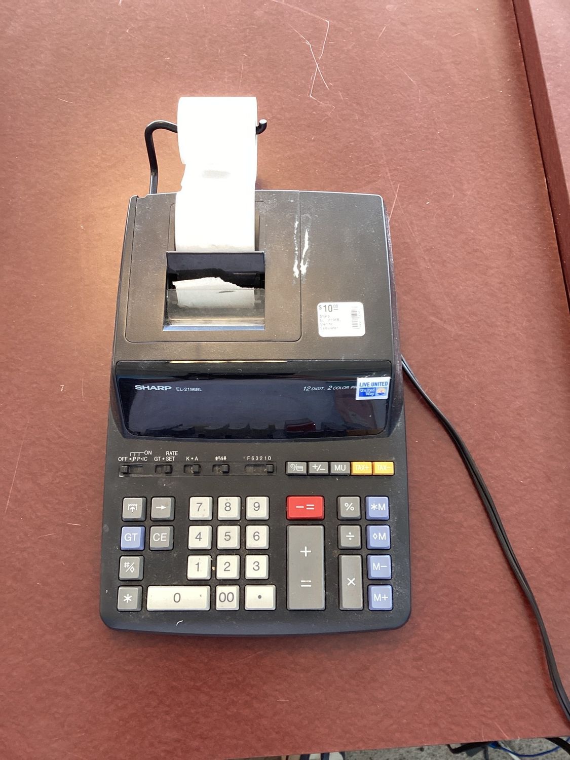 Sharp EL-2196BL Electric Calculator
