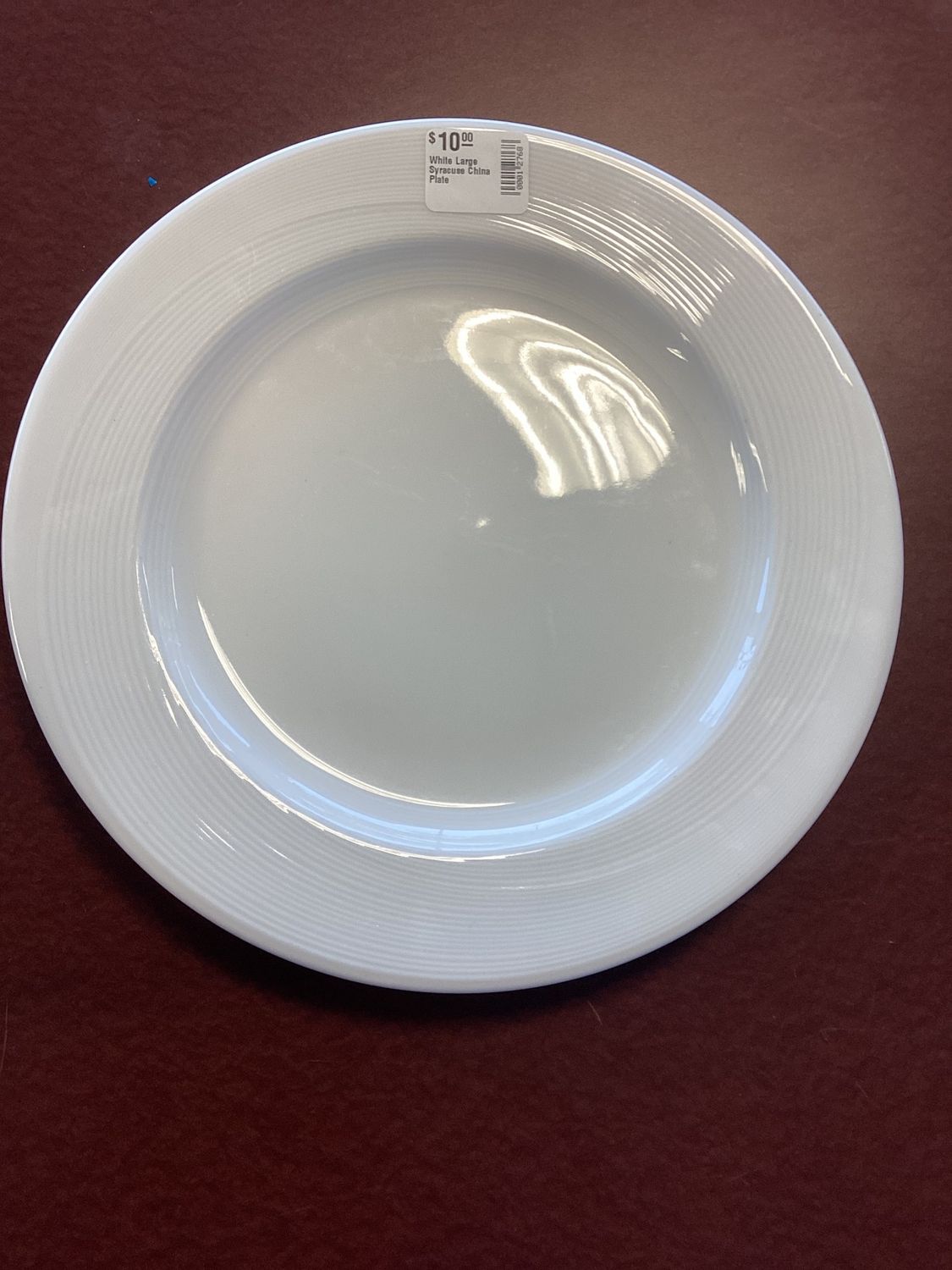 White Large Syracuse China Plate