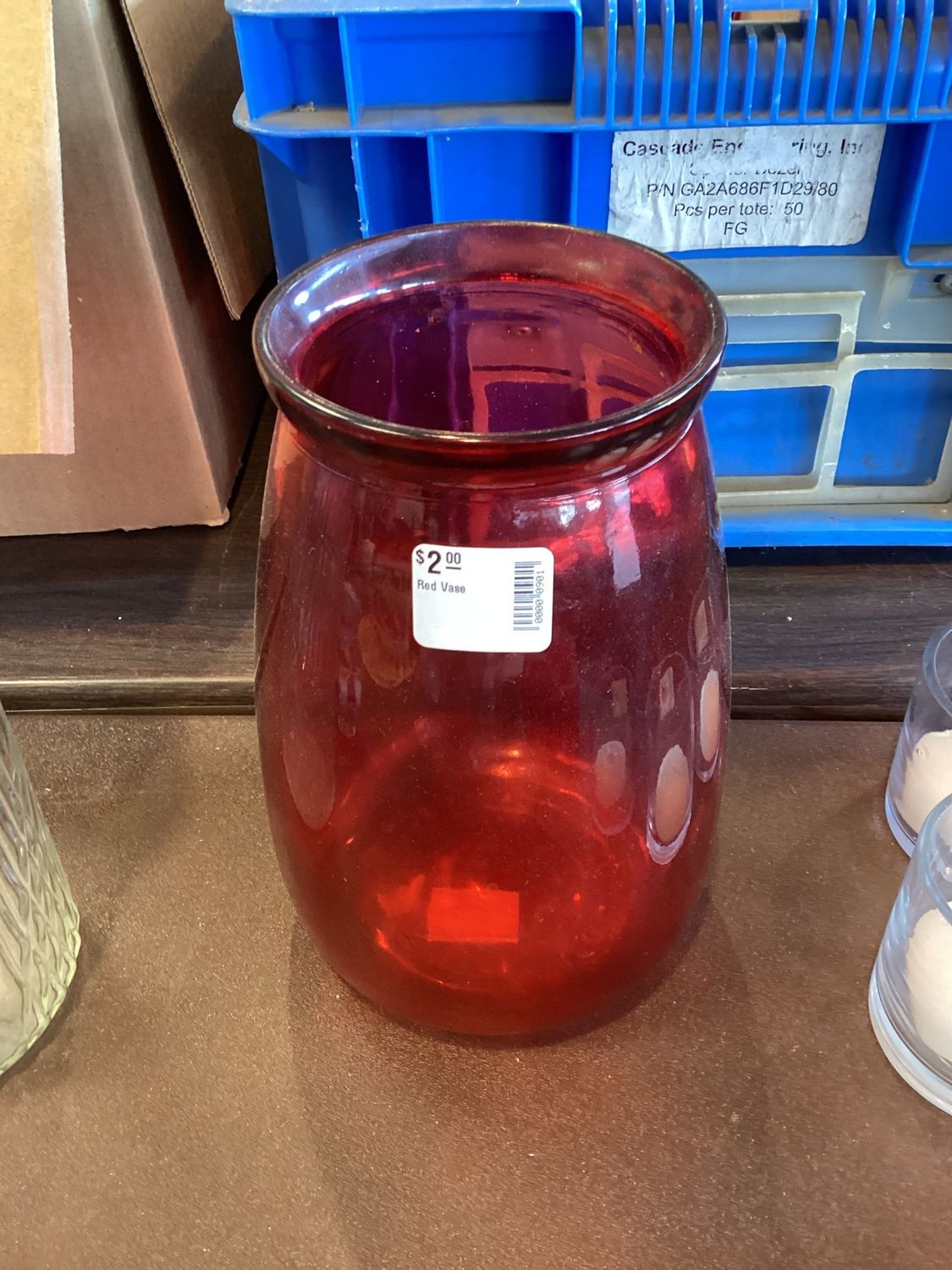 Large Red Vase