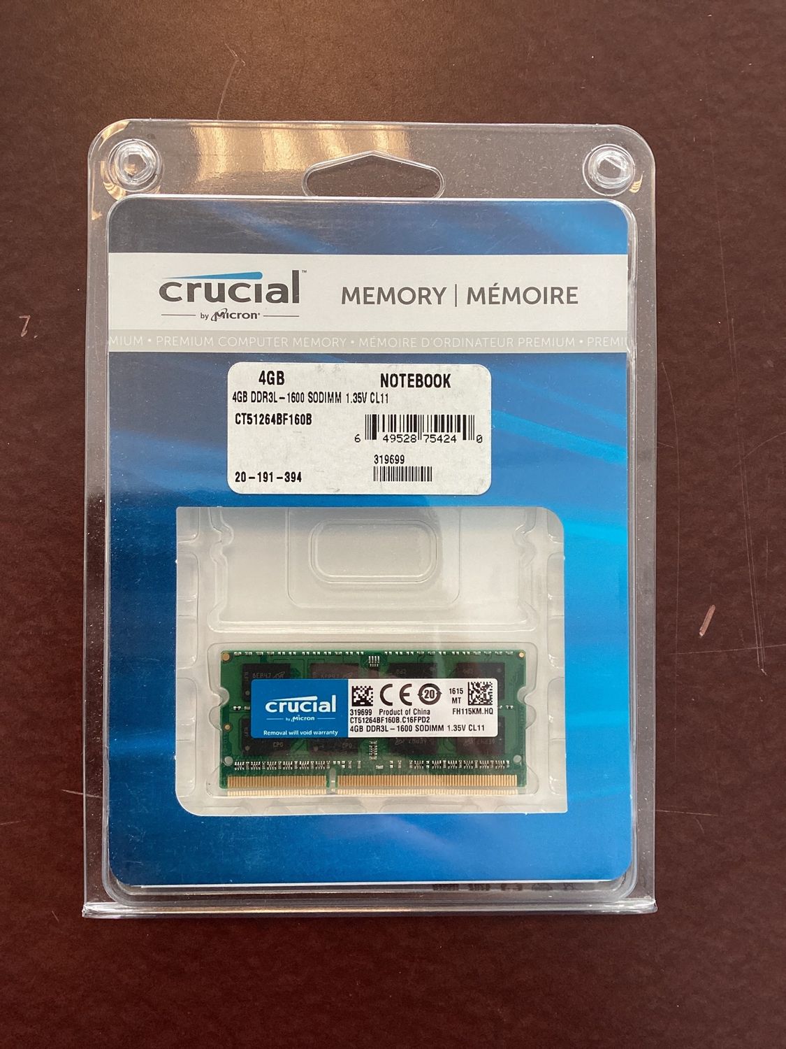 Crucial 4GB DDR3 RAM
