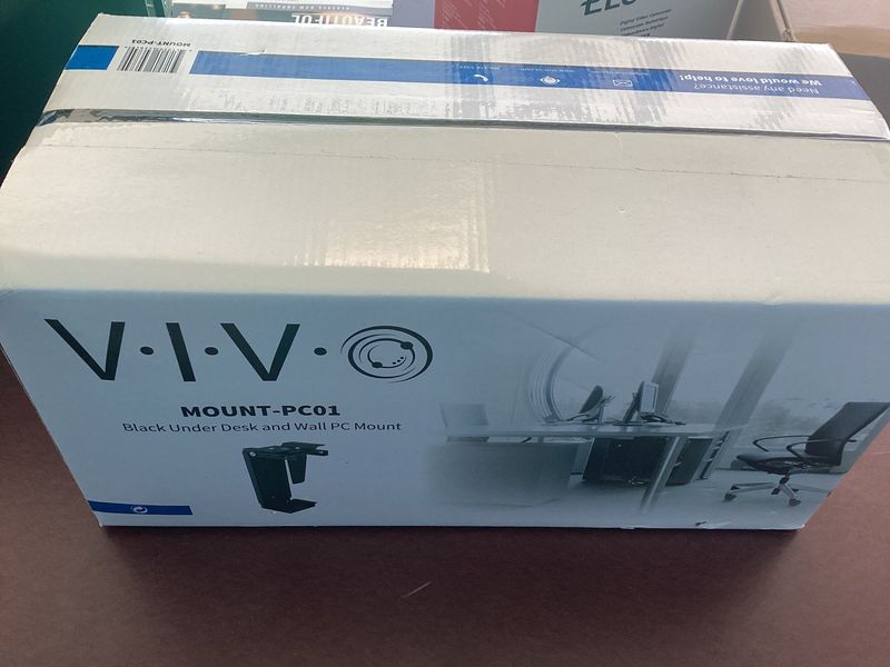 VIV Mount - PC01 black under desk and wall mount