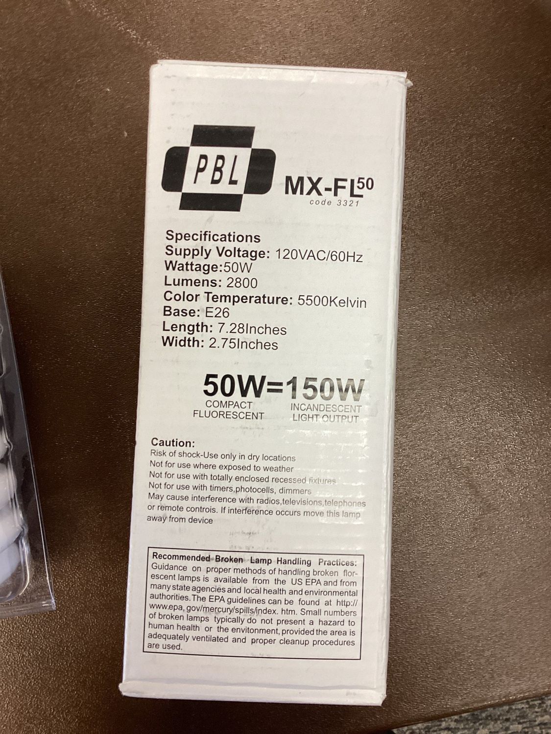 MX FL 50 (50W=150W) Bulbs for studio lighting