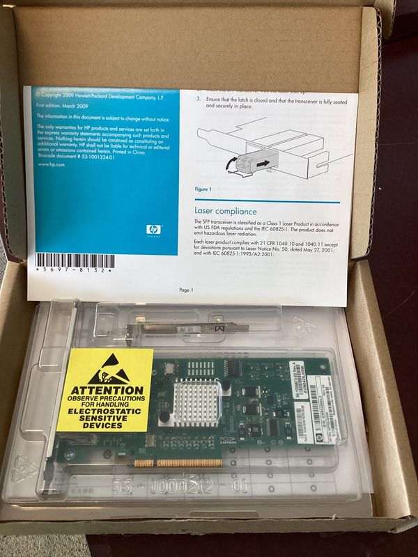 HP 81B PCIe 8GB FC SINGLE PORT HBA (new)