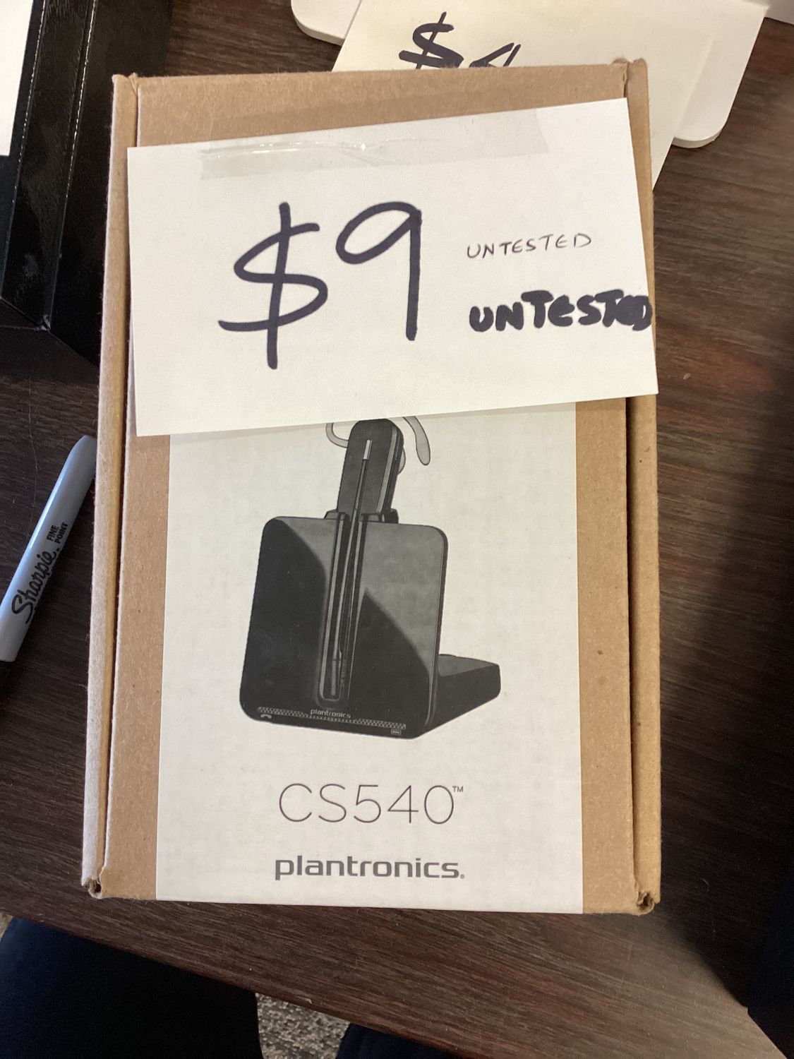 Plantronics - CS540 Wireless DECT Headset (Poly) - Single Ear (Mono) Convertible untested