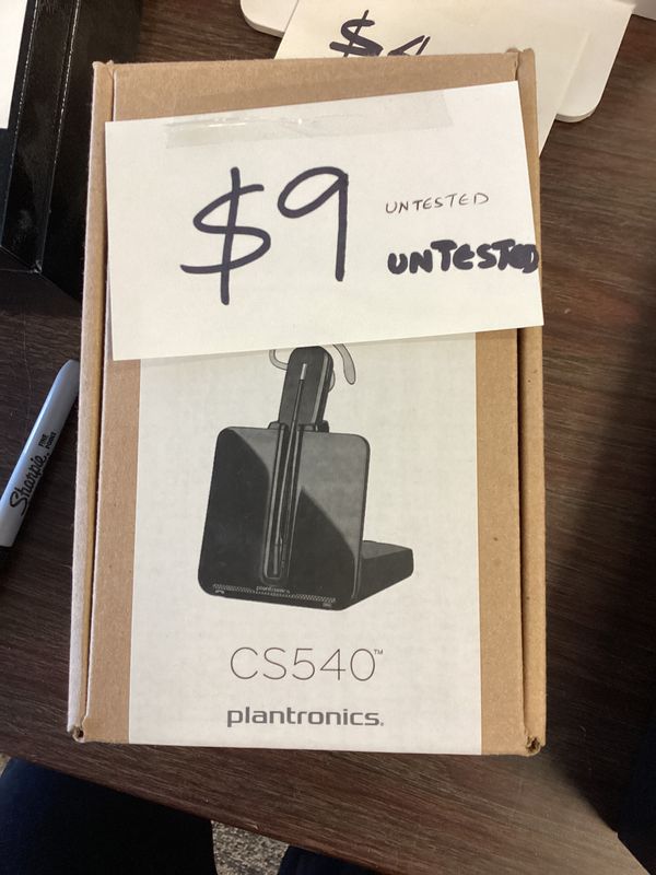 Plantronics - CS540 Wireless DECT Headset (Poly) - Single Ear (Mono) Convertible untested