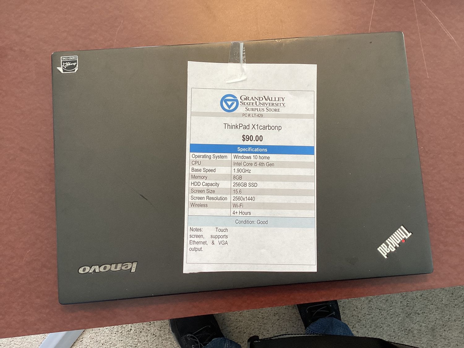 Lenovo Thinkpad X1 carbon