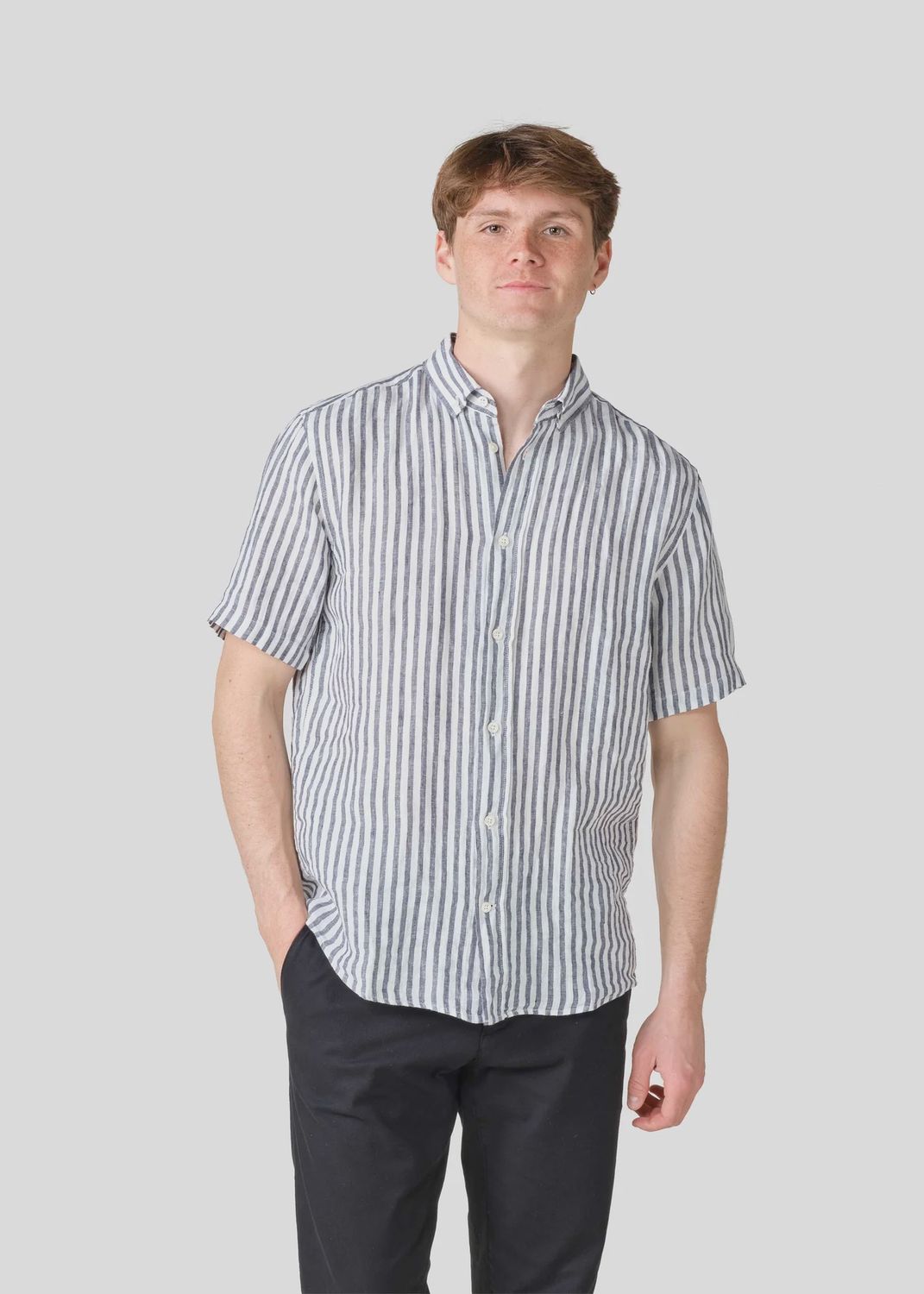 Dennis short striped shirt