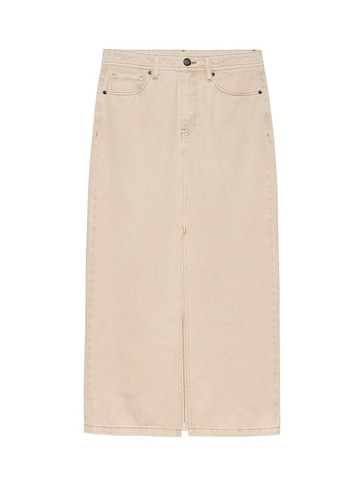 Midi denim skirt